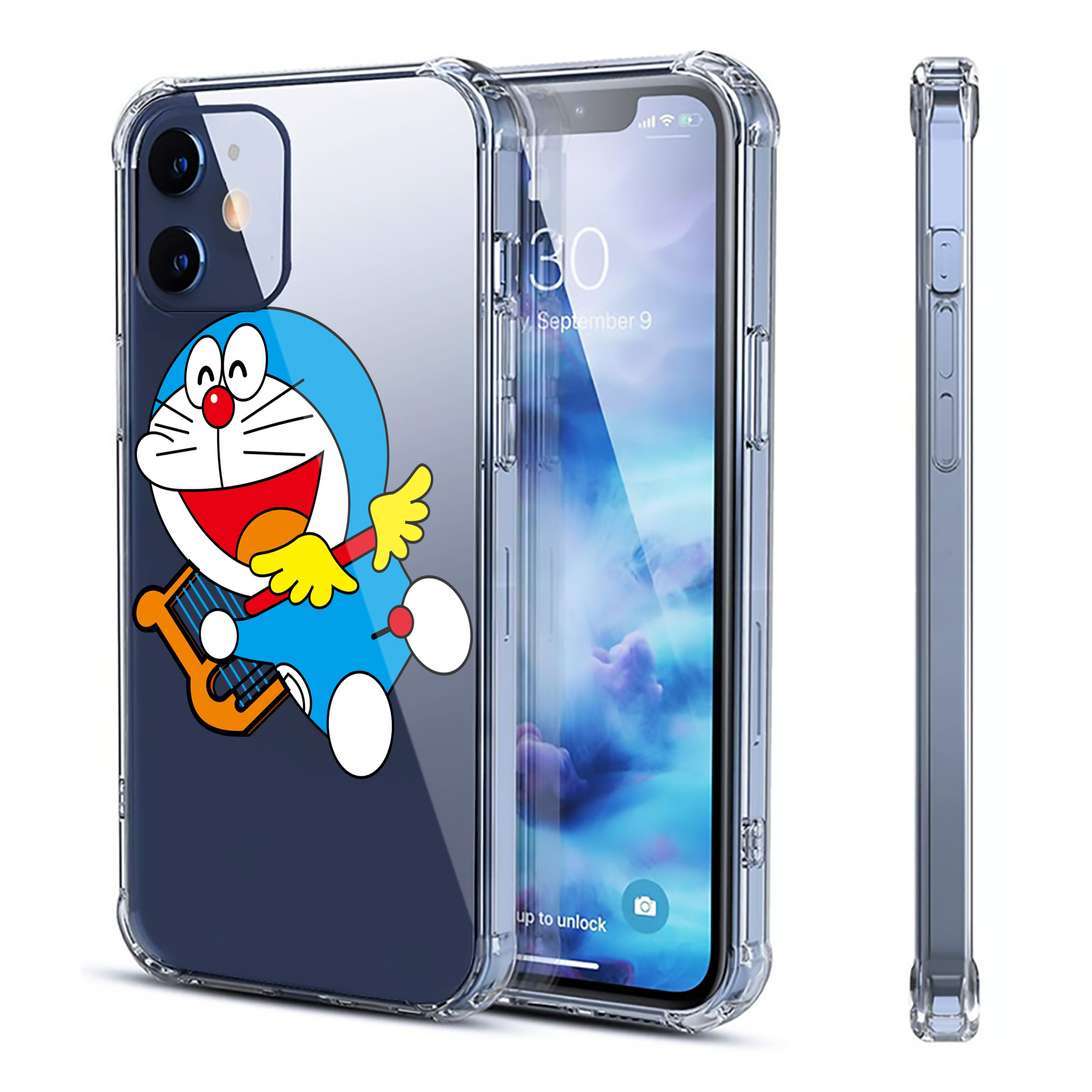 （画像用） ドラえもん Doraemon 【iPhone 12シリーズ対応】透明スマホケース（クリアソフトケース）
